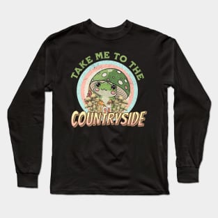 Countryside Cottagecore Mushroom Frog Long Sleeve T-Shirt